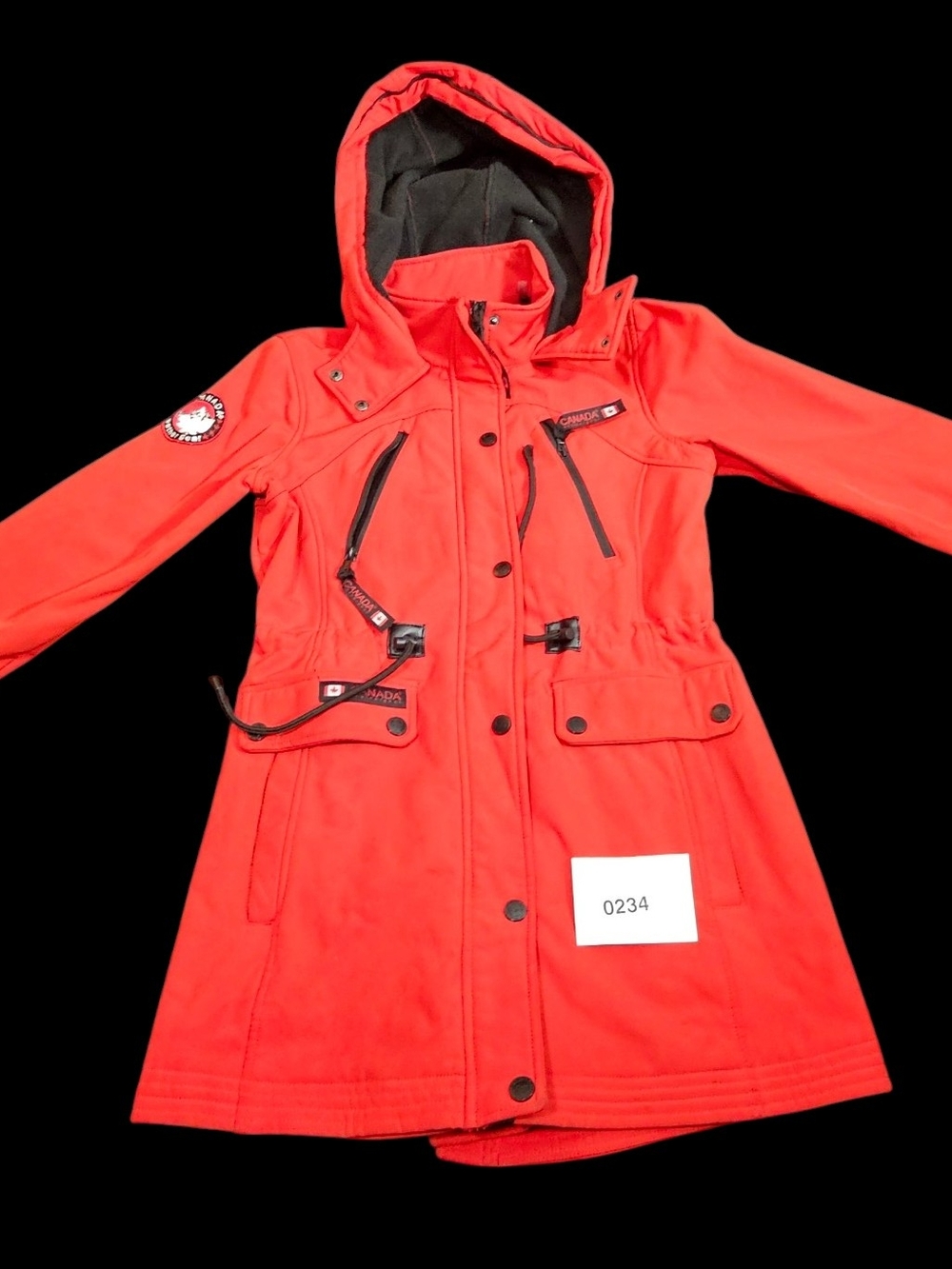 Canada Weather Gear Women's Red Hooded Jacket #234